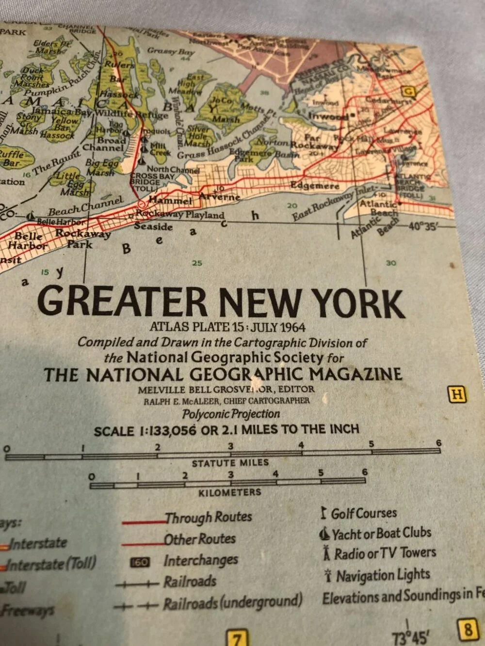 Greater New York + Tourist Manhattan July 1964 Folded Map #F5